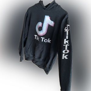 Tik Tok Black Hoodie - juniors size small